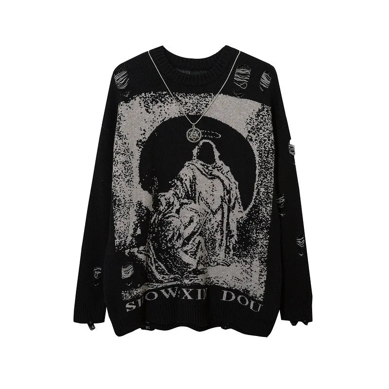 Streetwear Style Winter Knit Authentic Cotton Sweater