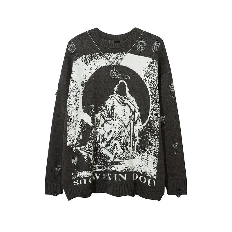 Streetwear Style Winter Knit Authentic Cotton Sweater