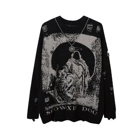 Streetwear Style Winter Knit Authentic Cotton Sweater