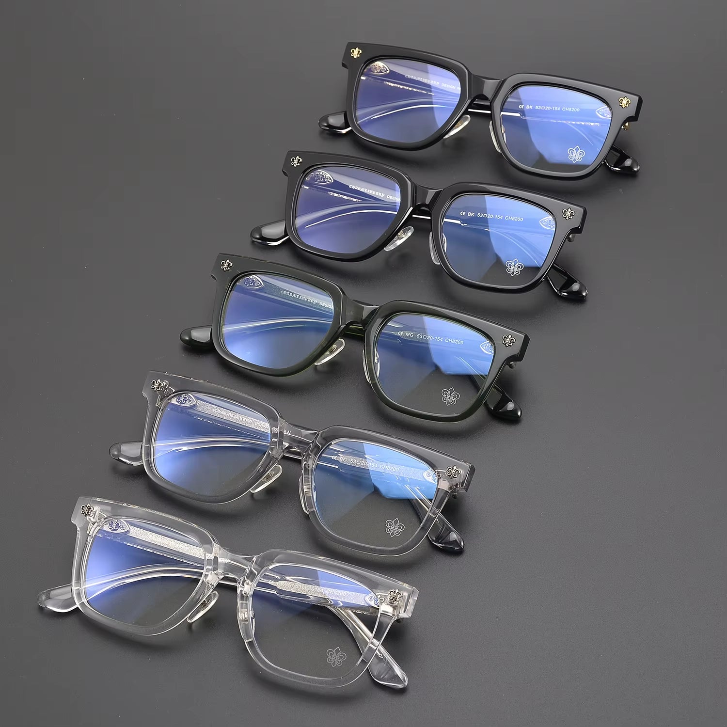 Transparent Eye Glass Frames Y2K Optical Prescription Computer Women Fashion Uv Reading Glasses Frame Acetate Black Eyewear 2024