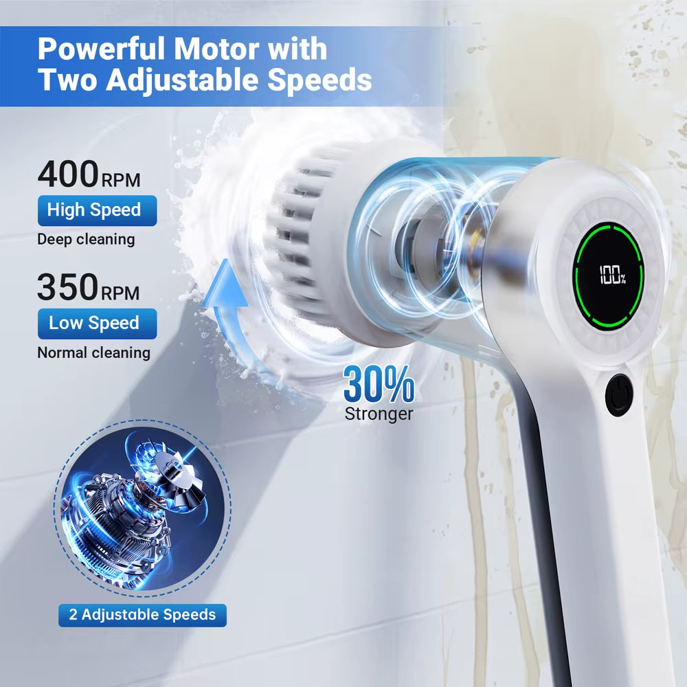 Rechargeable Wireless Electric Spin Scrubber for Kitchen and Dish Cleaning