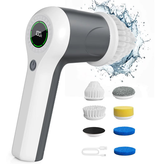 Rechargeable Wireless Electric Spin Scrubber for Kitchen and Dish Cleaning
