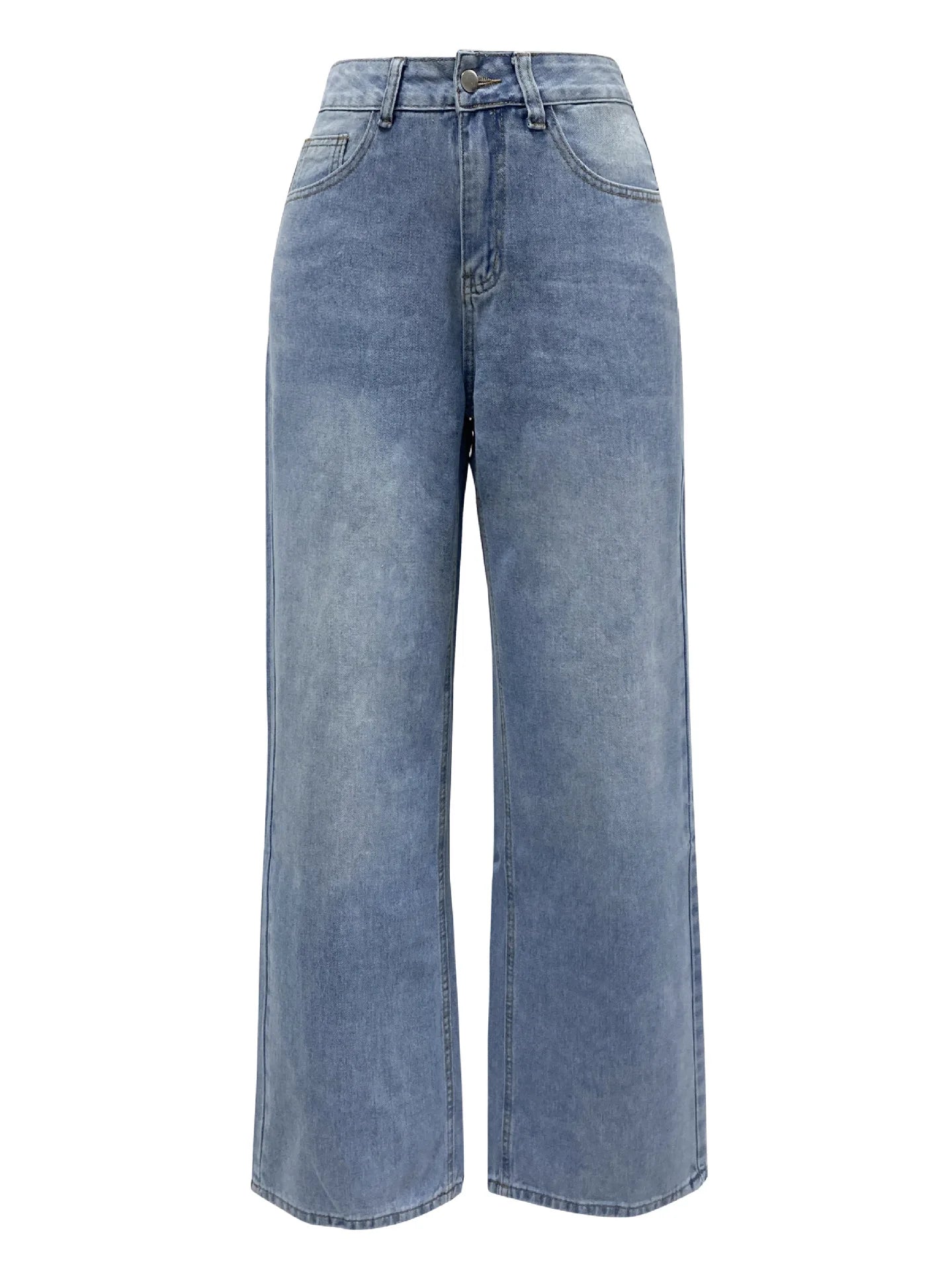 Retro Women'S Boot Cut Baggy Pants High Waist Denim Jeans With Loose Wide Leg Striped